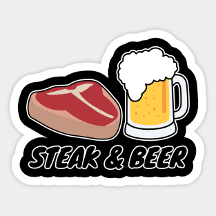 Steak And Beer Sticker